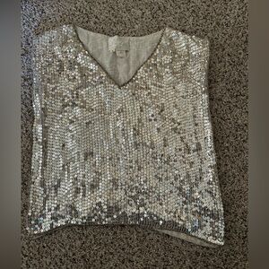 Le Mieux Paris Sequin Silver Top